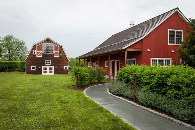 <p>Lisa Vollmer</p> Husky Meadows has an original dairy barn (left) and a &#34;cooking barn&#34; where culinary workshops take place.