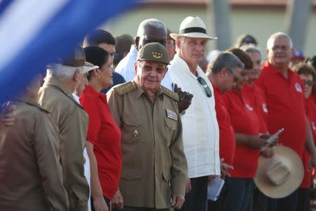 Cuba's President Raul Castro is seen during the ceremony marking the 64th anniversary of the July 26, 1953 rebel assault which former Cuban leader Fidel Castro led on the Moncada army barracks, Pinar del Rio, Cuba, July 26, 2017. REUTERS/Alexandre Meneghini