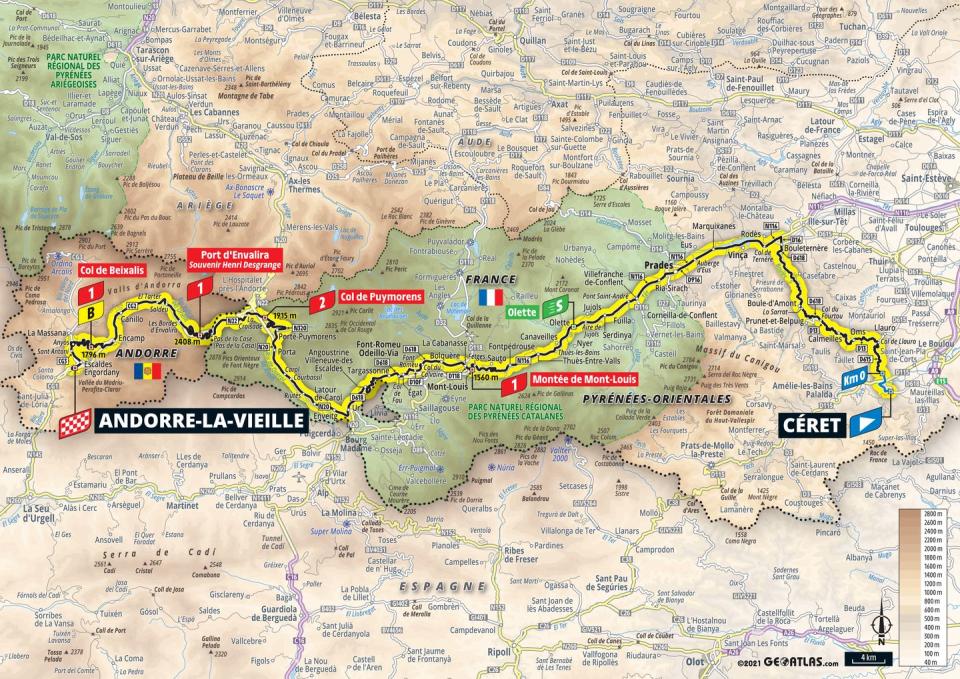 15) STAGE 15 CÉRET - ANDORRE-LA-VIEILLE (191.3km)