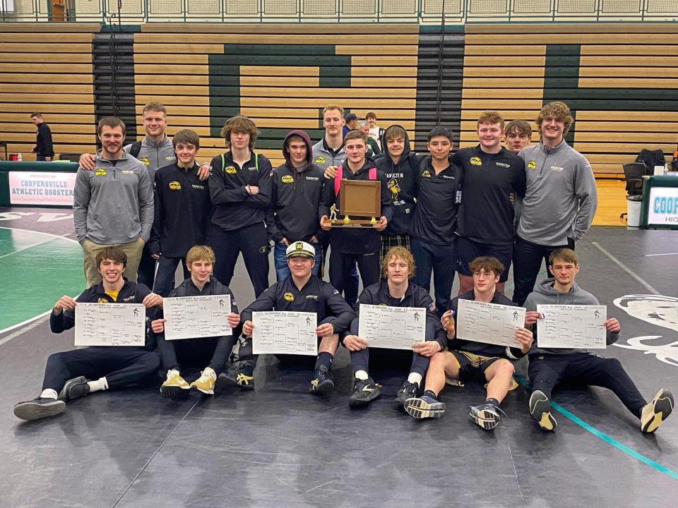 The Hamilton wrestling team won the OK Green Conference championship on Friday.