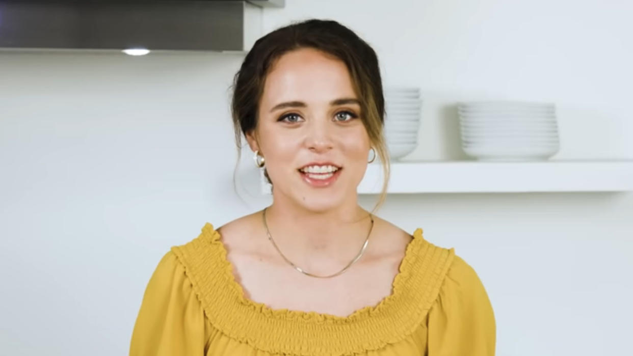  Jinger Dugger Vuolo in yellow dress on Jinger's Kitchen 