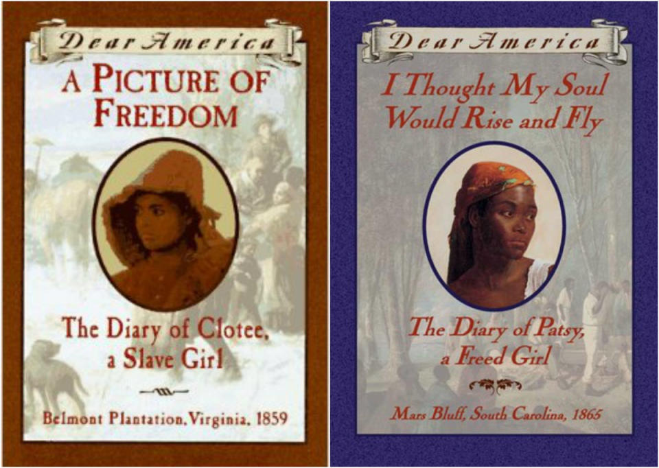 The <i>Dear America</i> diaries might seem a little kitschy, but they offer an entire narrative from the viewpoint of a young girl at certain points in history. Still better, acclaimed black authors Patricia McKissack and Joyce Hansen each offer fully realized, honest portraits of girls living in slavery, and in its aftermath, in the series.