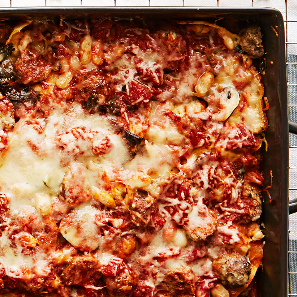 Cheesy Meatball Bake