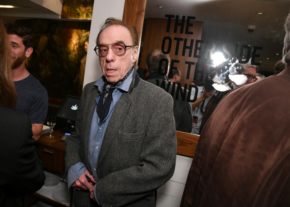 NEW YORK, NY – SEPTEMBER 29: The Other Side of the Wind Actor Peter Bogdanovich attends ‘The Other Side of the Wind’/’They’ll Love Me When I’m Dead’ Cocktail Reception during the NYFF on September 29, 2018 in New York City. (Photo by Bryan Bedder/Getty Images for Netflix)