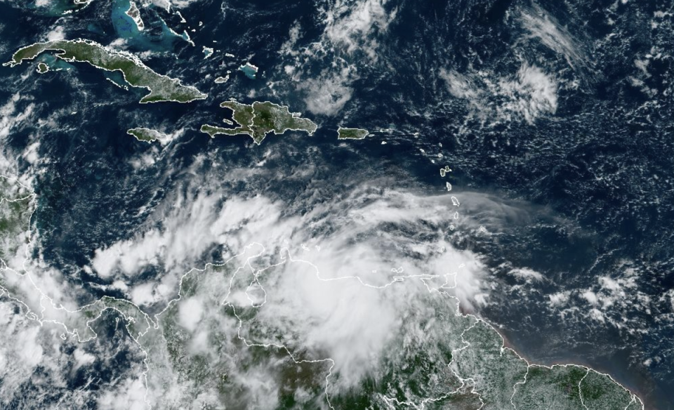 Potential Tropical Cyclone Thirteen, likely to become Hurricane Julia, is forming in the southern Caribbean (CIRA/NOAA)