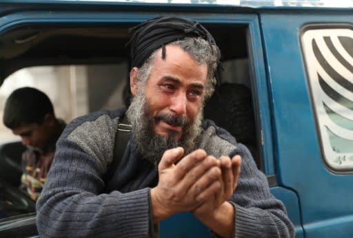 Abu Ahmad, a father of ten, fled Maaret al-Numan with his family toward northern Idlib, fearing further advances into the province