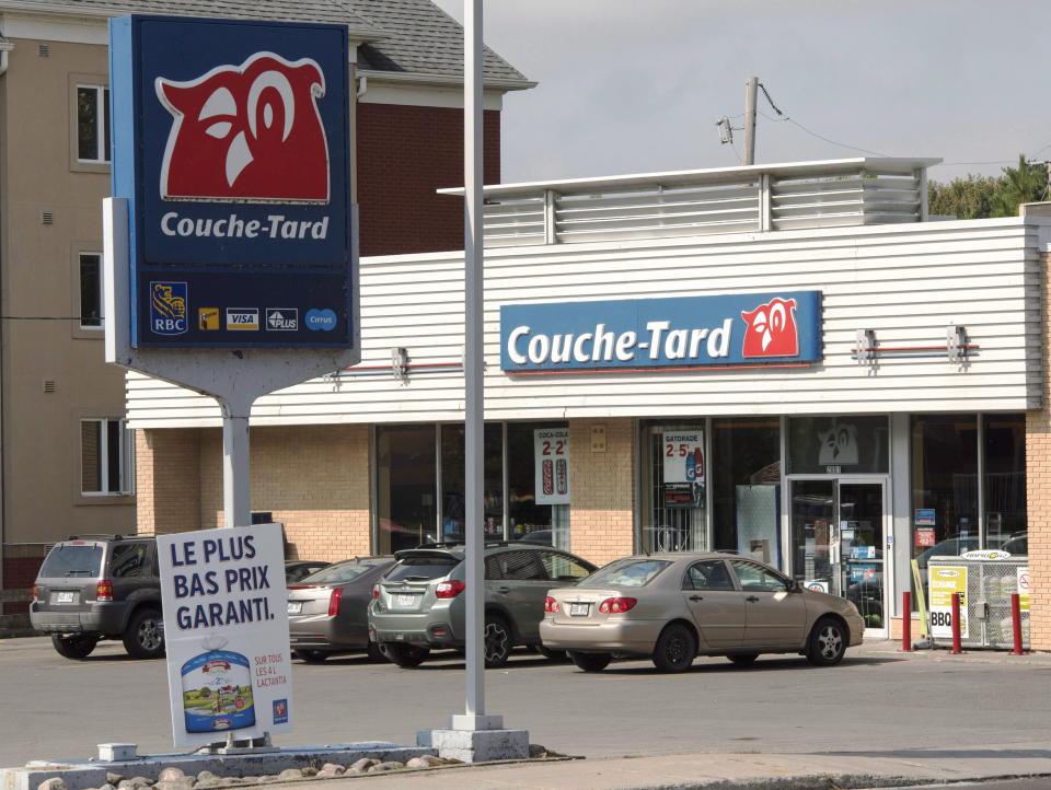 Canadian convenience store giant Alimentation Couche-Tard Inc. says high fuel prices and food inflation are impacting customers and driving sales of its private label brand. A Couche Tard store is seen, Tuesday, September 20, 2016 in Deux-Montagnes, Quebec. THE CANADIAN PRESS/Ryan Remiorz