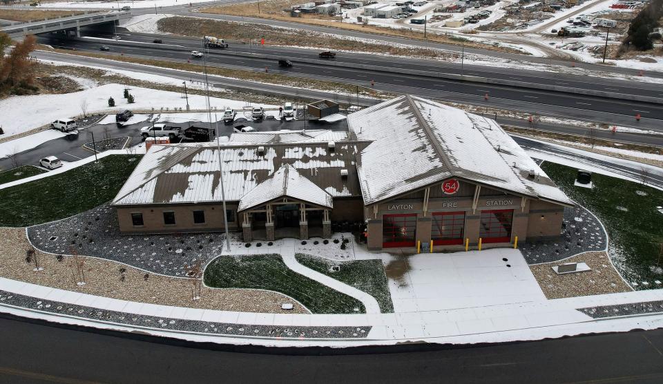 Station 54, a brand new fire station east of U.S. 89 in Layton, incorporated water-wise landscaping during its construction. It is part of the city’s efforts to save water. | Layton City