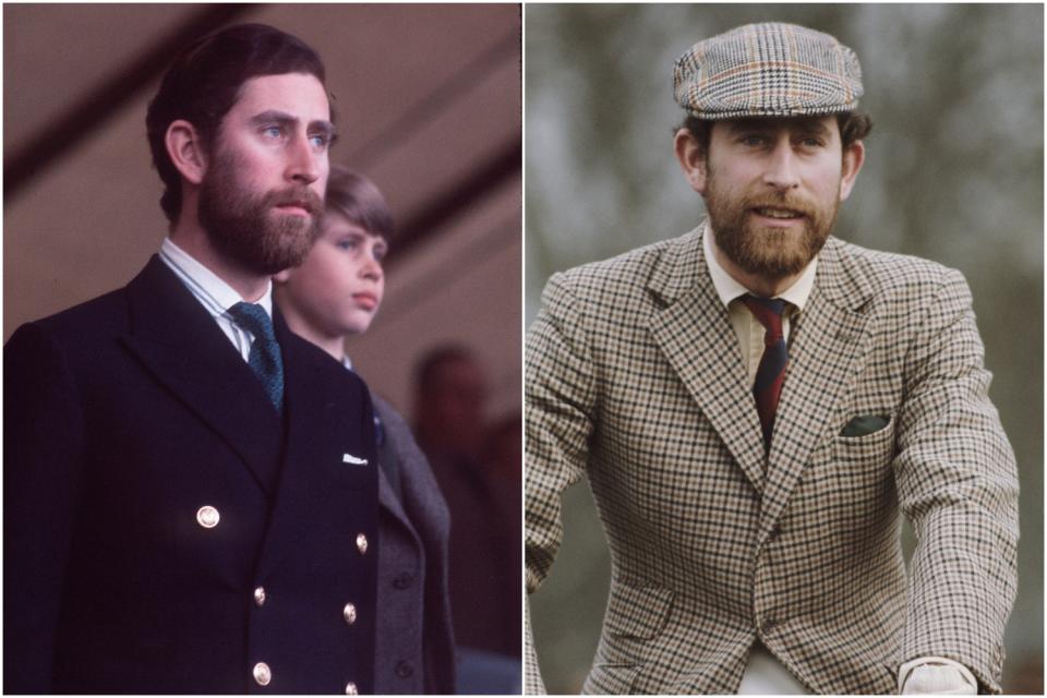 A composite image of King Charles with a beard in 1976. (Getty Images)