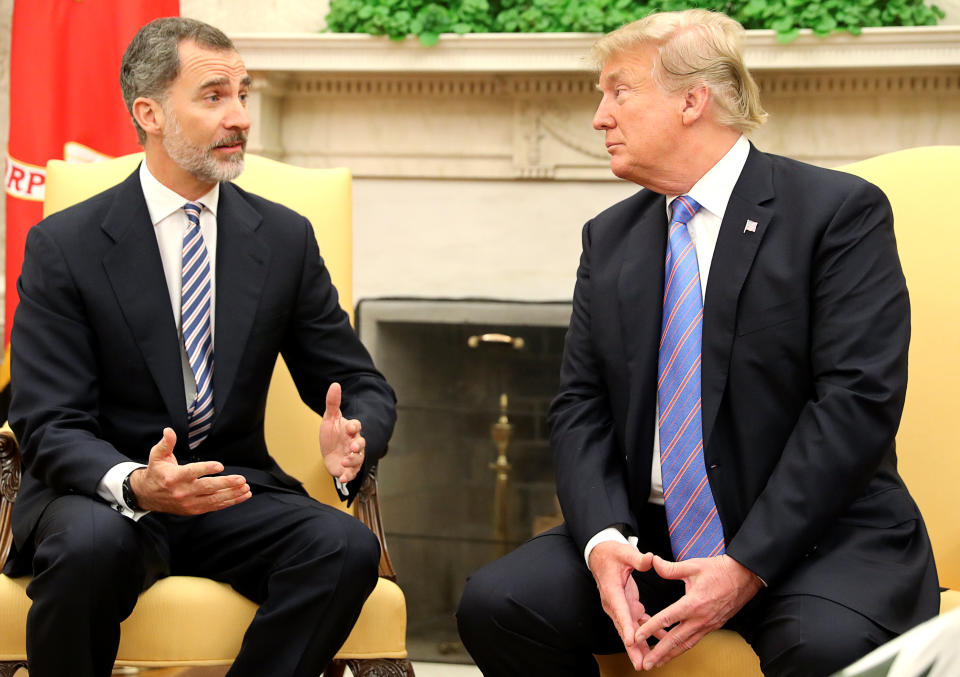 FOTOS: Así fue el encuentro de los Reyes de España con los Trump en la Casa Blanca