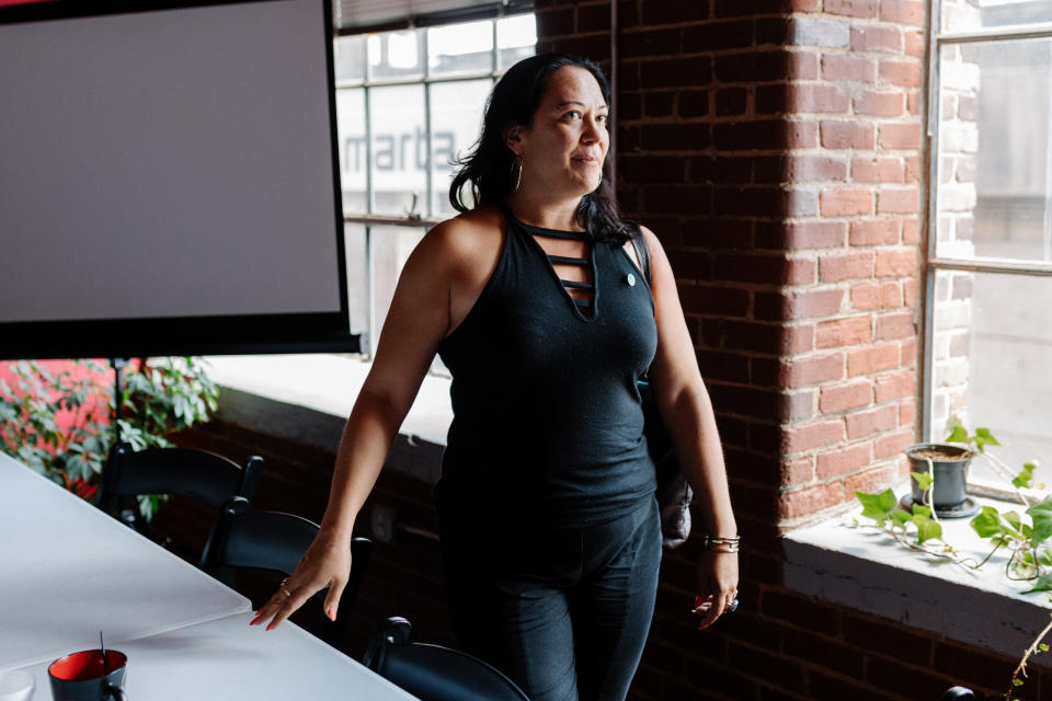 Xocchitil Bervera, director of the Racial Justice Action Center, at the nonprofit's office in downtown Atlanta. (Photo: Lynsey Weatherspoon for Yahoo News)