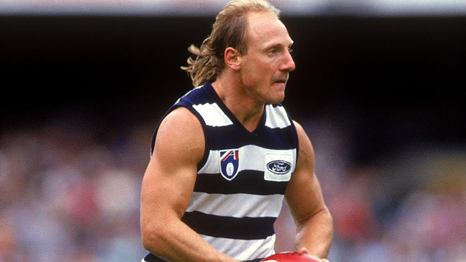 Gary Ablett Sr. is pictured playing for Geelong in 1995.