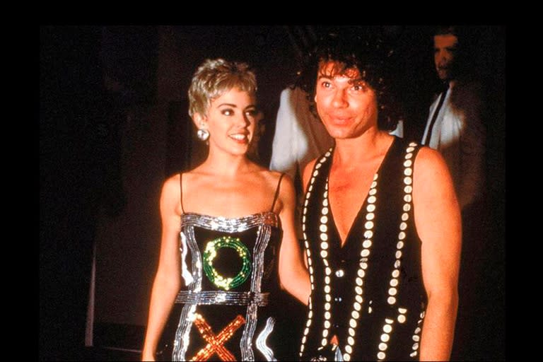 Kylie Minogue y Michael Hutchence, a principios de la década de los 90