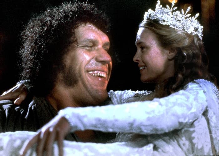 André the Giant and Robin Wright in "The Princess Bride"