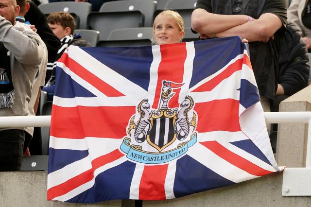 A coronation Newcastle United flag (PA)