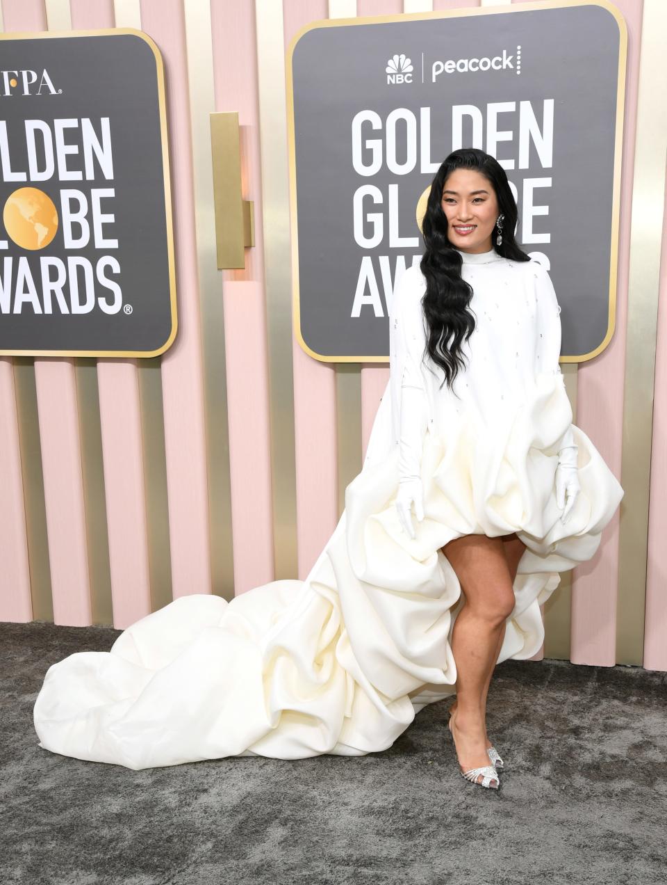 Chloe Flower attends the 80th Annual Golden Globe Awards at The Beverly Hilton on January 10, 2023 in Beverly Hills, California.