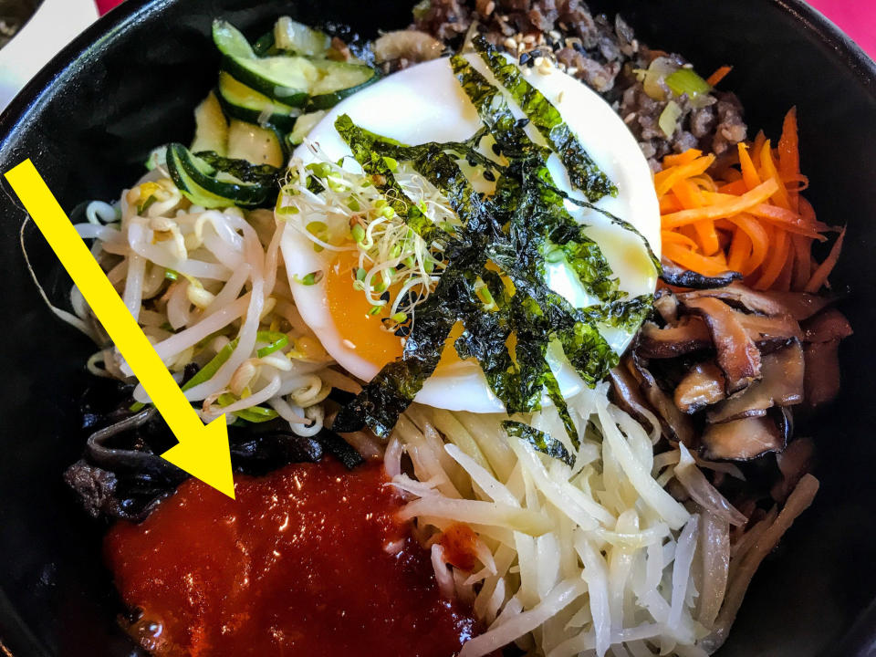 A bowl of bibimbap.