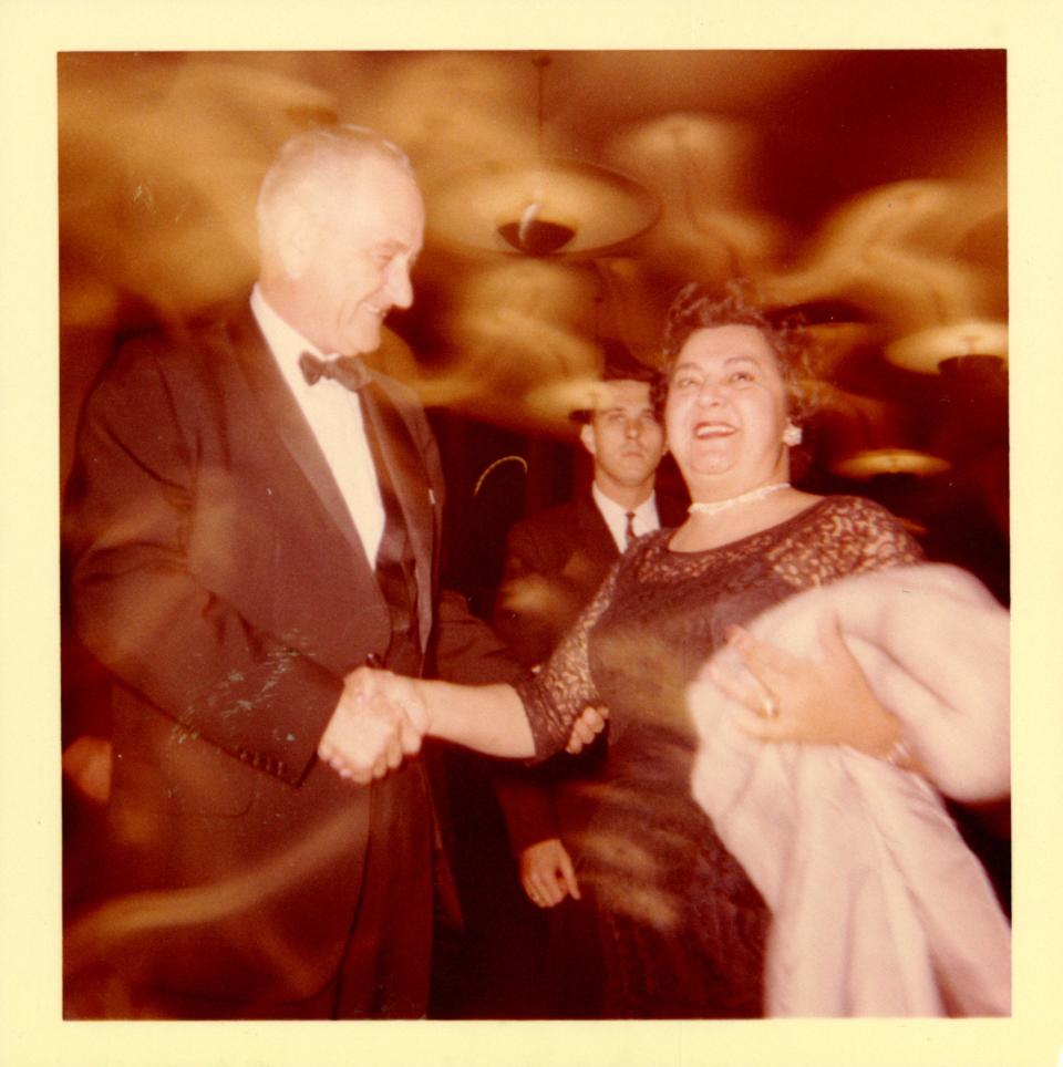 President Lyndon B. Johnson shaking Dr. Clotilde García’s hand circa 1960s.