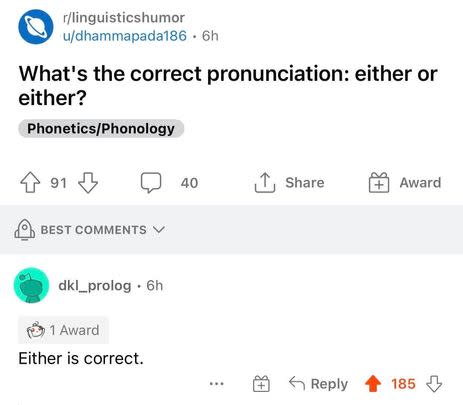 On pronunciation: