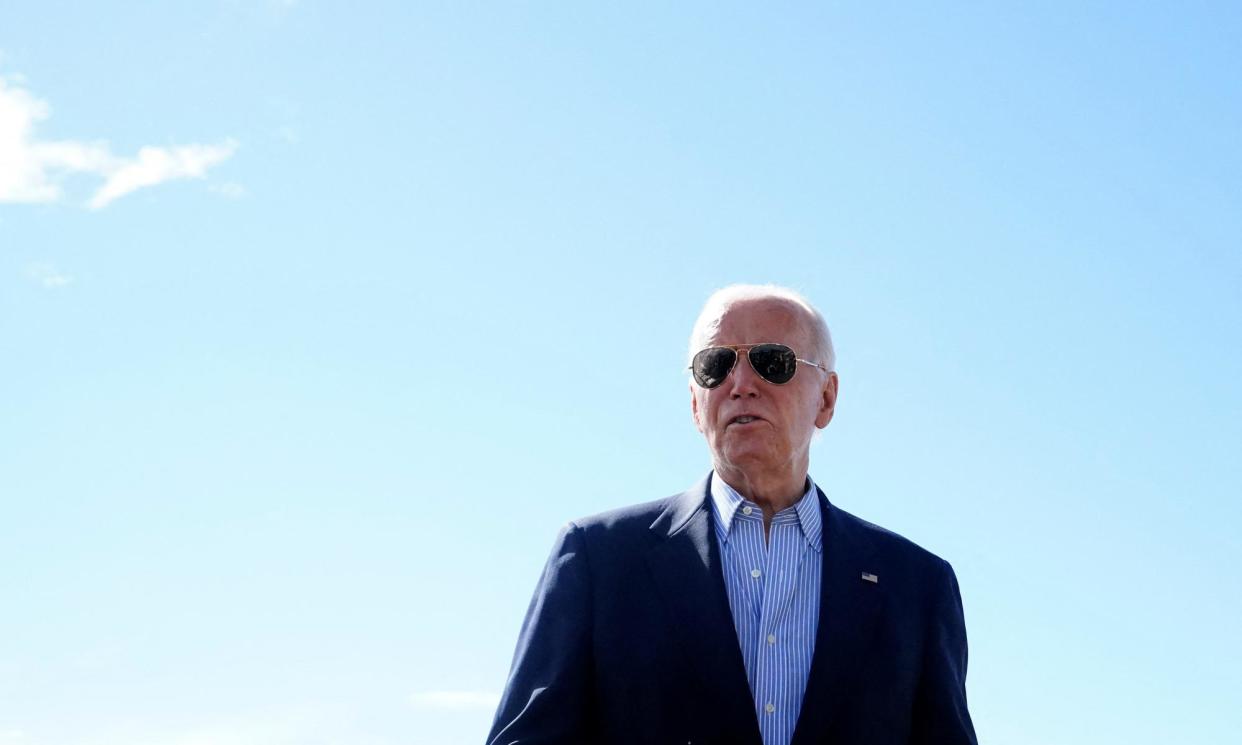 <span>Joe Biden at a campaign event in Madison, Wisconsin, on Friday.</span><span>Photograph: Nathan Howard/Reuters</span>