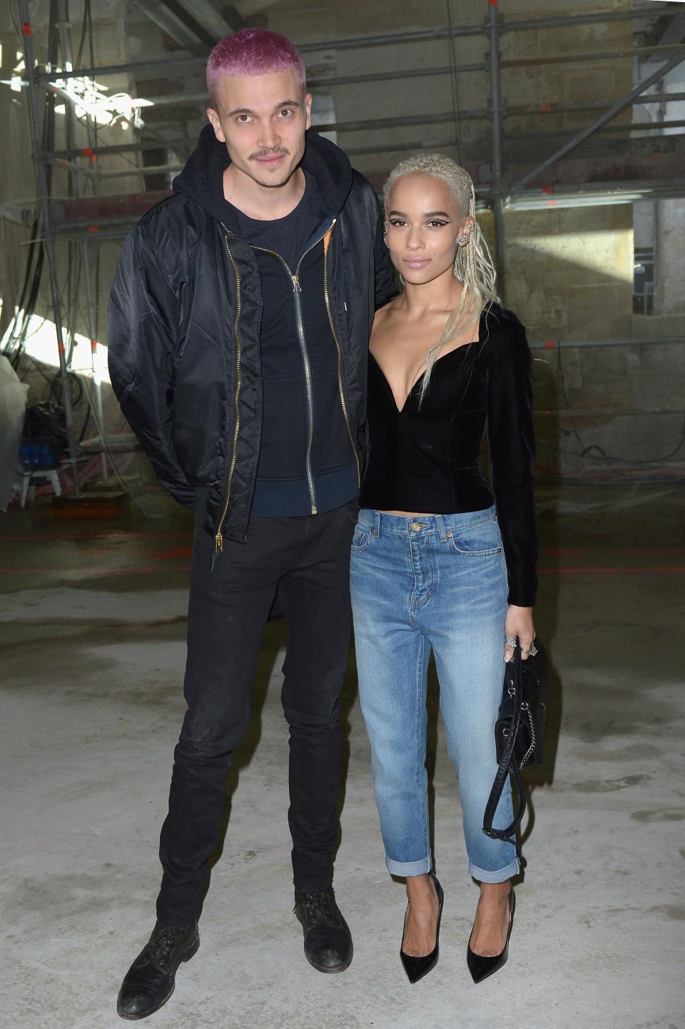 Karl Glusman and Zoe Kravitz