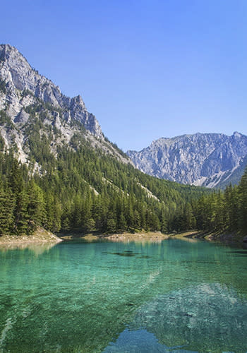 The natural phenomenon occurs several times a year when snowmelt from the nearby Karst mountains floods the lake and areas around it.