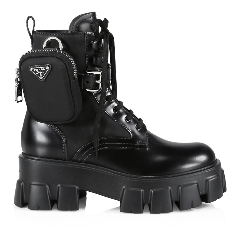 Prada’s Monolith lug-sole boots. - Credit: Courtesy of Saks Fifth Avenue