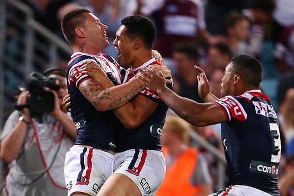 The Roosters backline has been in scintilating form recently. Source: Getty