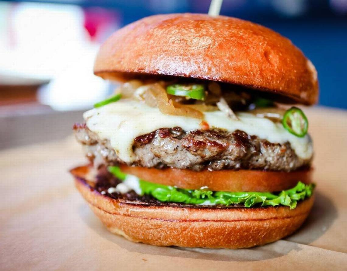 The El Diablo at Hopdoddy. Its two burger teammates weren’t up to snuff in a 3-on-3 match against Charley’s, but this might have been the best burger of the battle.