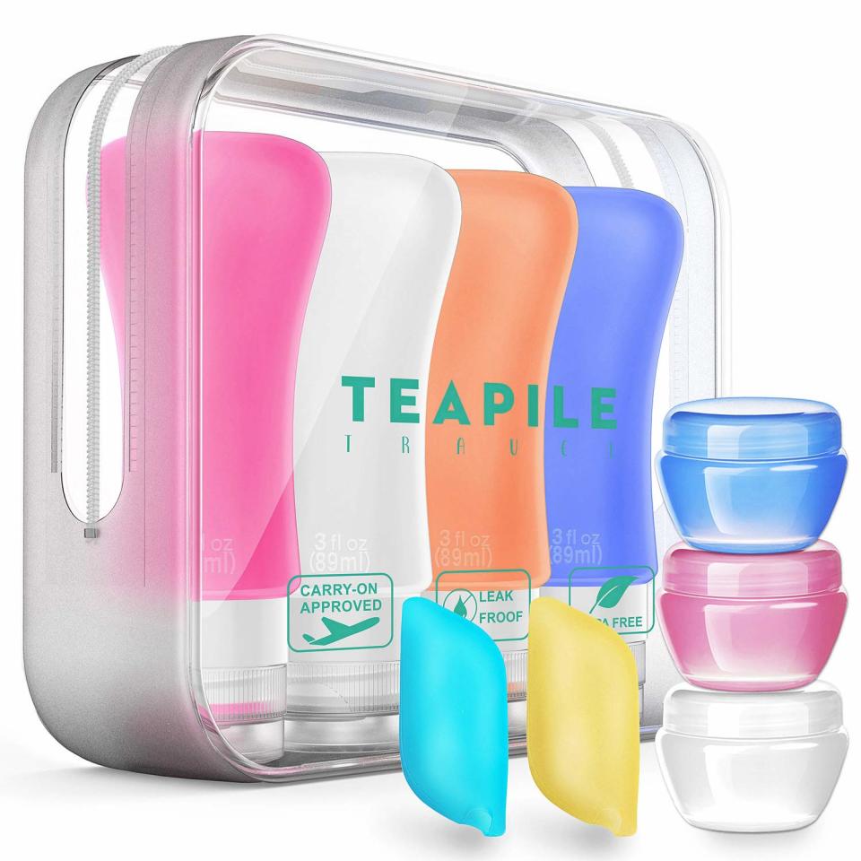 Teapile Travel TSA Approved Travel Bottles and Containers (9-pack). (Photo: Amazon)