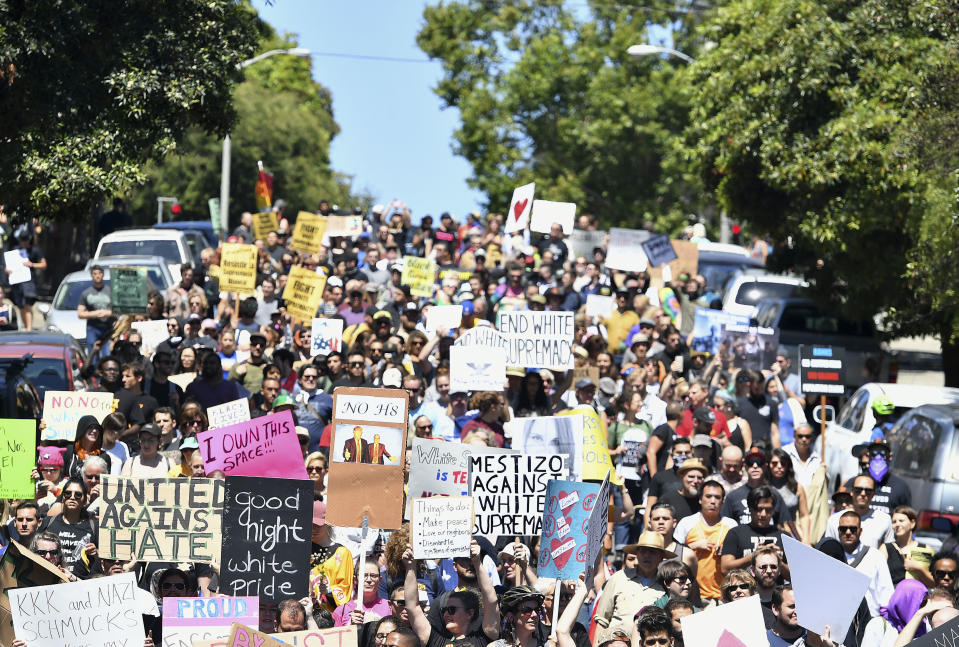 Protesters turn out in San Francisco despite canceled ‘alt-right’ rally