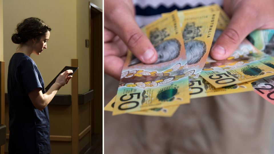 Aged care workers will soon be eligible for $3,700 bonus payments. (images: Getty).