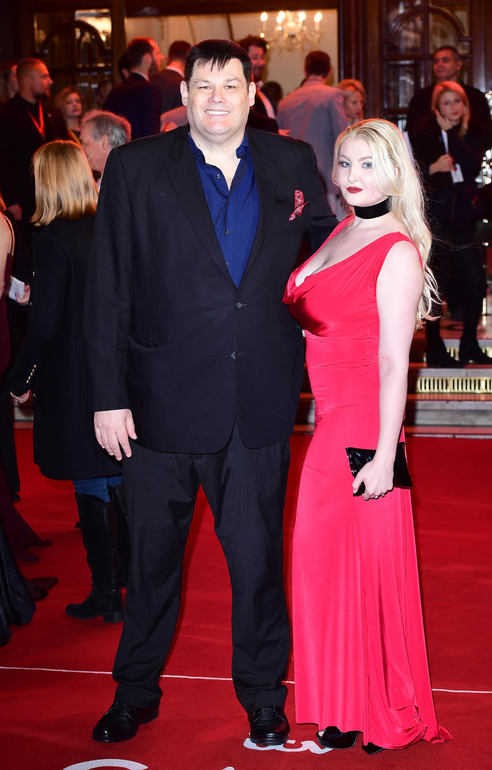 File photo dated 09/11/2017 of Mark Labbett and wife Katie who are to split after their open marriage failed to work, the 55-year-old TV quizzer and Katie, 28, have been married for seven years and have a three-year-old son together.
