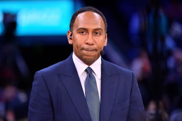 ESPN Stephen A. Smith before the game between the Memphis Grizzlies and the Brooklyn Nets on March 23 in Memphis, Tennessee. (Photo: Justin Ford via Getty Images)