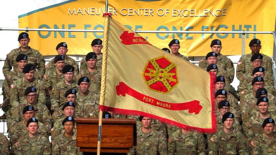 Fort Benning was redesignated as Fort Moore during a ceremony Thursday morning at Doughboy Stadium. 05/11/2023