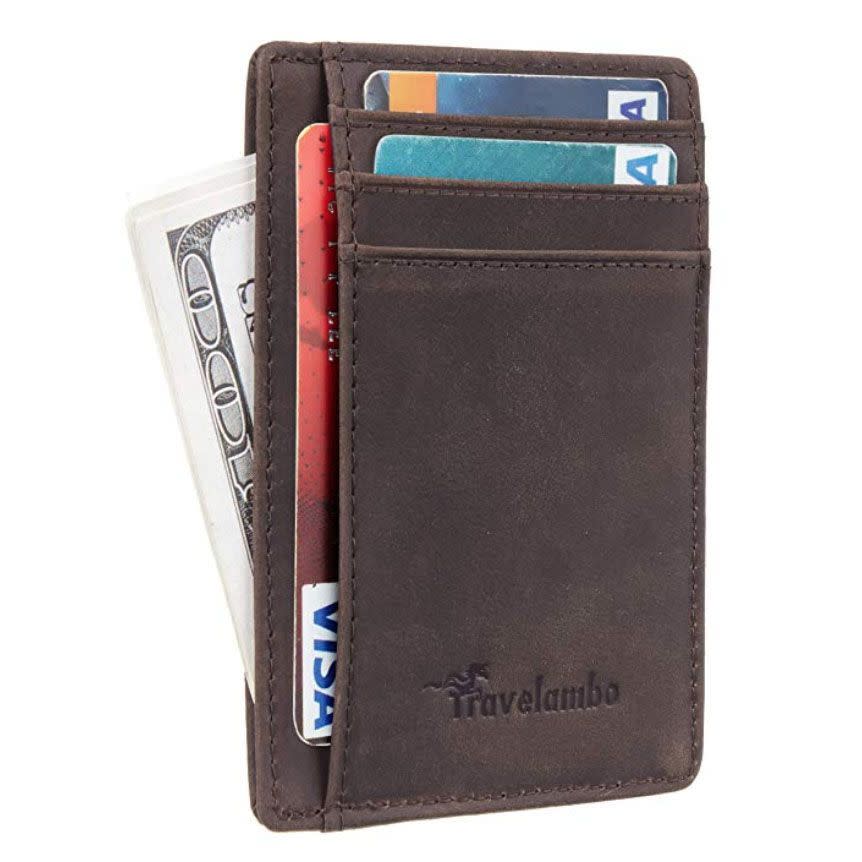 9) Minimalist RFID-Blocking Leather Wallet