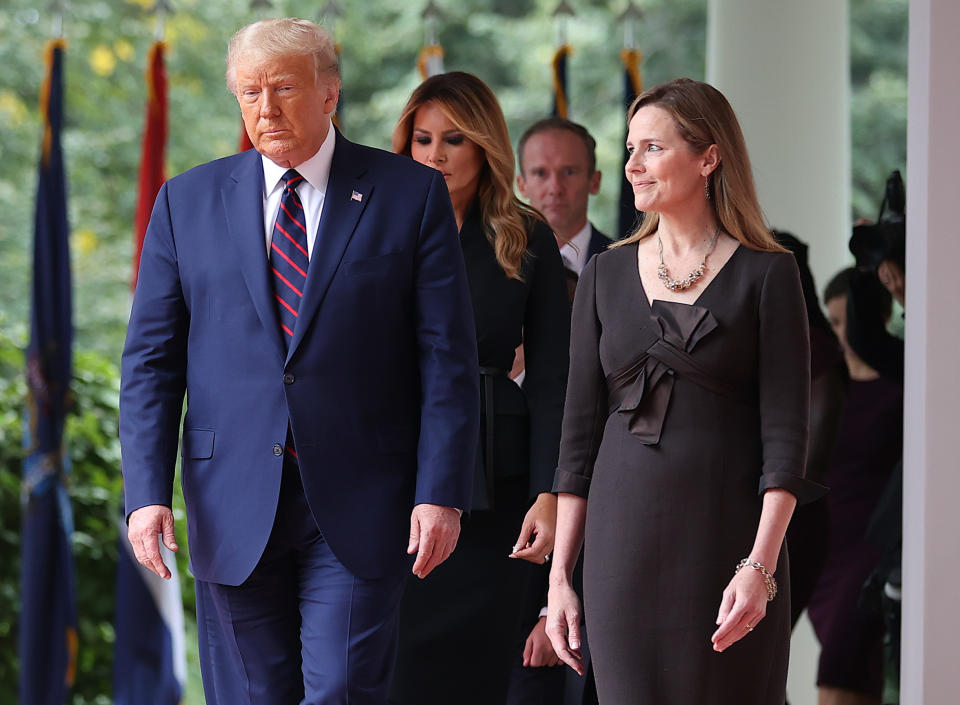 Donald Trump with Amy Coney Barrett 