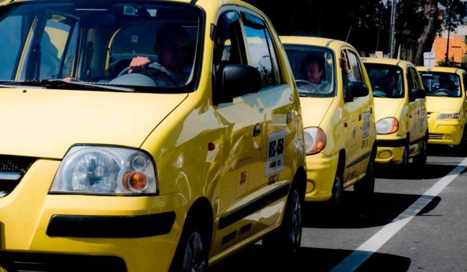 Paro de taxistas en Bogotá. Imagen: Alcaldía de Bogotá