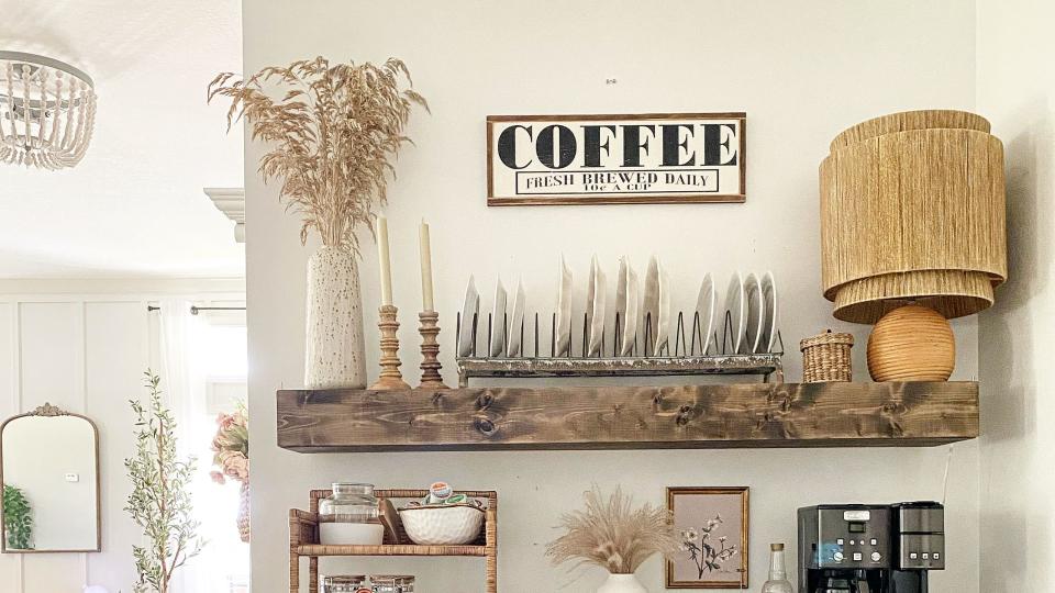 rustic coffee bar