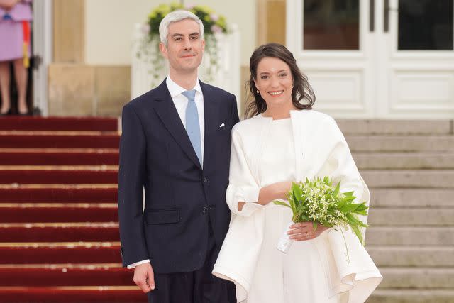 Sylvain Lefevre/Getty Princess Alexandra and Nicholas Bagory on their April 22, 2023 wedding day in Luxembourg, Luxembourg.