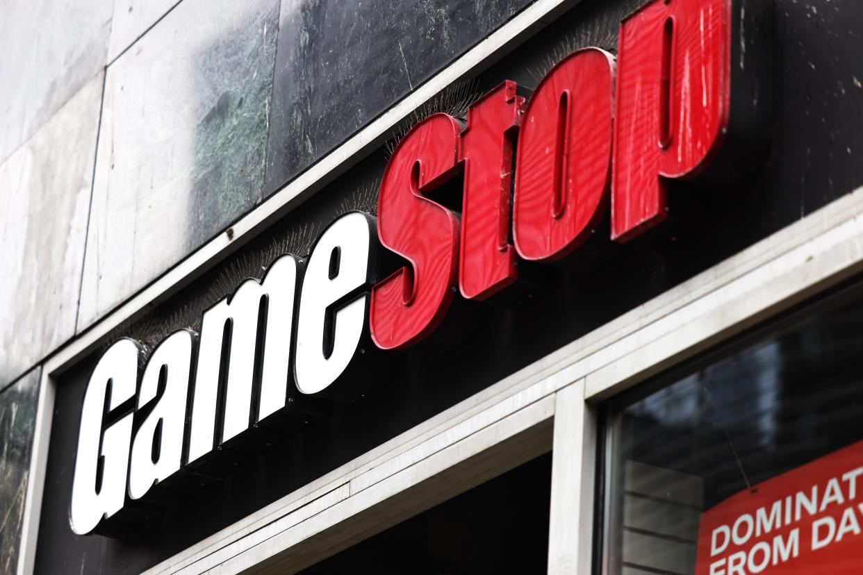 <p>GameStop surges again with share price up as much as 53%</p> (Photo by Michael M. Santiago/Getty Images))