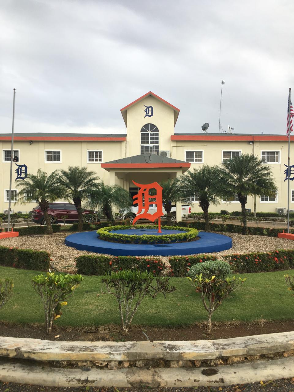 The exterior of the Detroit Tigers' player academy in San Pedro de Macoris, Dominican Republic, as seen in March, 2020.