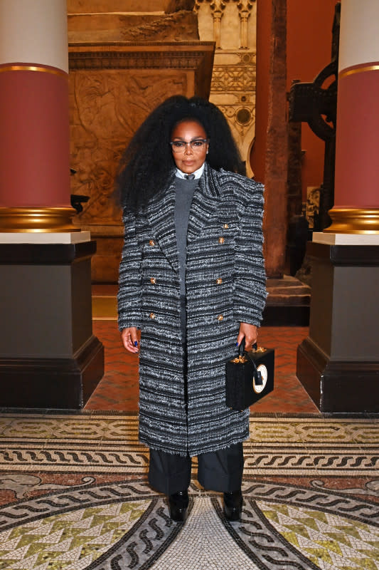 LONDON, ENGLAND - OCTOBER 09: Janet Jackson attends Thom Browne's 20th Anniversary celebration with Phaidon at the Victoria and Albert Museum on October 9, 2023, in London, England. (Photo by Dave Benett/Getty Images for Thom Browne Inc.)<p>Dave Benett/Getty Images</p>