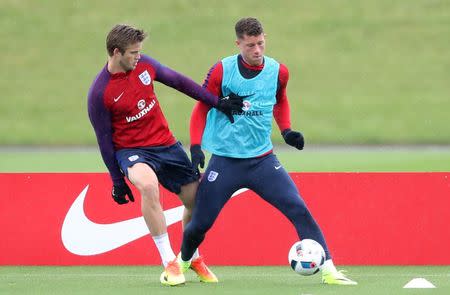 Britain Football Soccer - England Training - Manchester City Football Academy - 25/5/16 England's Eric Dier and Ross Barkley during training Action Images via Reuters / Carl Recine Livepic