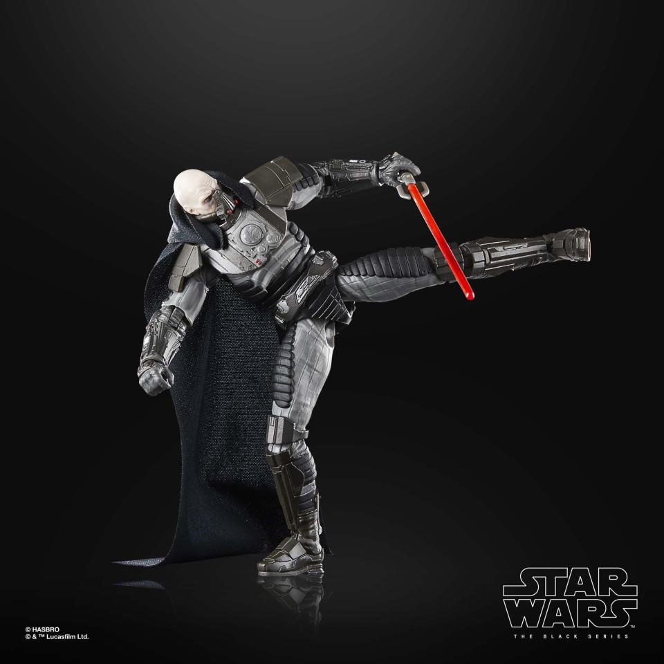 The Black Series Darth Malgus posed against a dark background