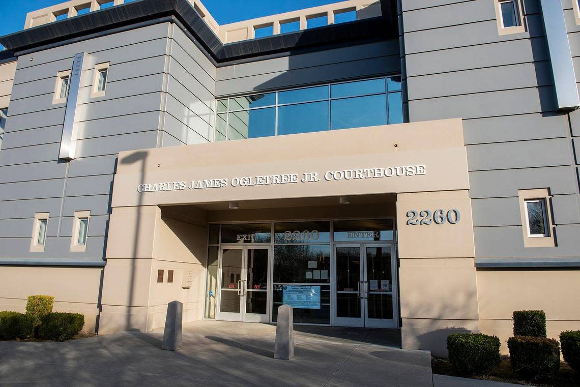 The Charles James Ogletree Jr. Courthouse in Merced, Calif., on Friday, Feb. 17, 2023.
