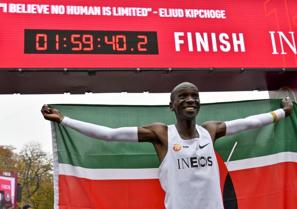 2) Eliud Kipchoge Dips Under 2-Hour Marathon Barrier