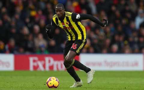 Abdoulaye Doucoure of Watford during the Premier League match between Watford FC and Huddersfield Town - Credit: GETTY IMAGES