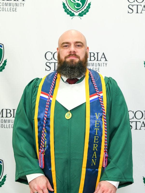 Nashville native Michael Shupe graduated with an Associate of Science degree in anthropology. A Tennessee Reconnect student, Shupe is a veteran that served post 9/11. His sister, April Shupe-Barnes, is also a Columbia State alum. Shupe previously earned his Advanced Emergency Medical Technician certificate from Columbia State in 2017 and decided to return to study anthropology. He plans to transfer to Middle Tennessee State University to pursue a bachelor’s degree in anthropology and eventually earn a master’s degree and Ph.D. as well. He said that his professors at Columbia State, “were knowledgeable and passionate for their fields, and carried over that excitement for the subject matter to the students.”