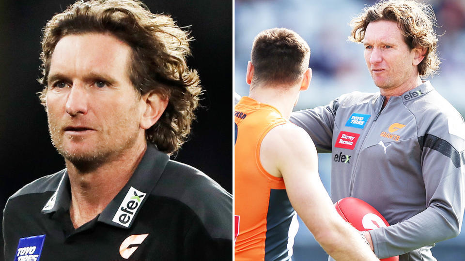 James Hird, pictured here in his role at the GWS Giants.